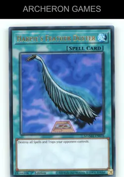 Harpie's Feather Duster Ultra Rare YUGIOH Card - Image 1