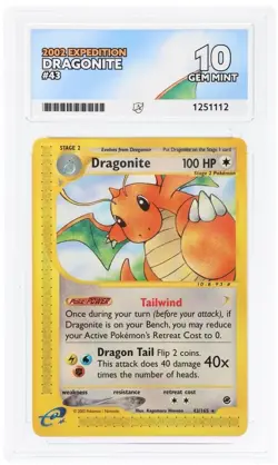 Dragonite Non Holo - Expedition - Pokemon Card - ACE 10 - Image 1