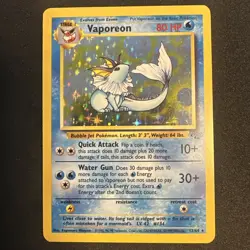 Vaporeon 12/64 Jungle Unlimited Holo Rare Pokemon Card - Image 1