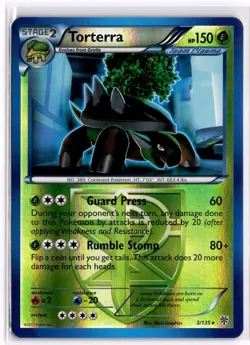 Pokemon TCG Torterra (Team Plasma) 3/135 Plasma Storm Rare Reverse Holo LP - Image 1