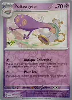 098/197 POLTEAGEIST REVERSE HOLO OBSIDIAN FLAMES POKEMON CARD - Image 1