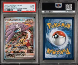 PSA 9 MINT Raging Bolt ex Prismatic Evolutions SIR Holo 2025 Pokemon 166/131 - Image 3