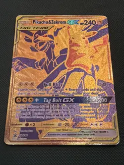 Pokemon TCG Black Star Promo Pikachu Zekrom Tag Team Gold GX SM248 - Image 2