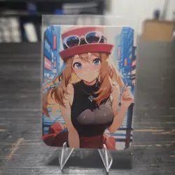 Custom DIY Serena Pokemon XY Trainer Waifu Card — PKMN Set — Mythical Slime... - Image 1
