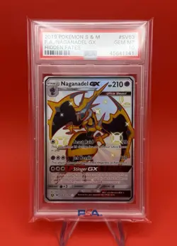 Naganadel GX - SV63/SV94 PSA 10 Hidden Fates Shiny Full Art Pokemon - GEM MT - Image 1