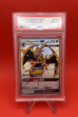 Naganadel GX - SV63/SV94 PSA 10 Hidden Fates Shiny Full Art Pokemon - GEM MT - Image 2