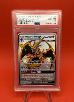 Naganadel GX - SV63/SV94 PSA 10 Hidden Fates Shiny Full Art Pokemon - GEM MT - Image 4
