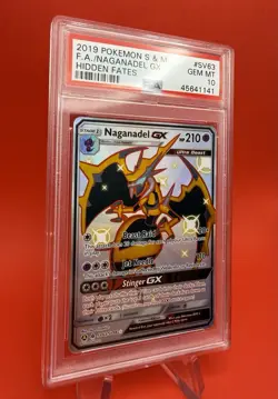 Naganadel GX - SV63/SV94 PSA 10 Hidden Fates Shiny Full Art Pokemon - GEM MT - Image 5