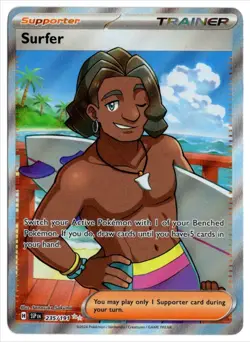 [0117] Lightly Played Pokemon Surging Sparks 235/191 Surfer - Image 1