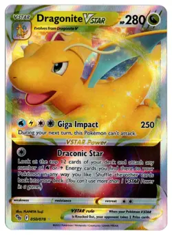 [0821] NEAR MINT Pokemon GO! 050/078 Dragonite V STAR - Image 1