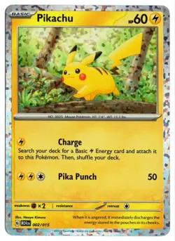[0514] MODERATELY PLAYED Pokemon M24 McDonalds 2024 002/015 Pikachu - Image 1