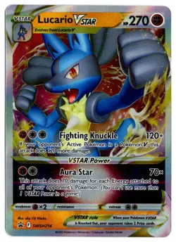 [0933] NEAR MINT Pokemon Black Star Promo SWSH214 Lucario V STAR - Image 1