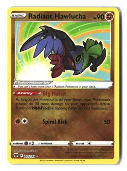 Radiant Hawlucha 081/189 Holo Pokemon TCG - Image 1