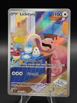 Lickitung 180/162 SV05: Temporal Forces Holo 2024 Illustration Rare NM Pokemon - Image 1