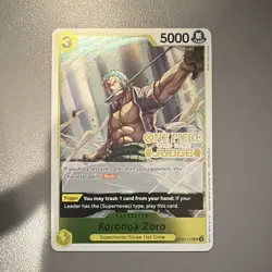 One Piece Roronoa Zoro OP10-113 (Judge Pack Vol. 6) Judge Stamp Promo NM Read - Image 1