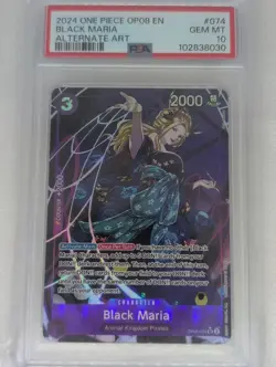 Black Maria 2024 One Piece OP08 Alternate Art #074 PSA 10 - Image 1