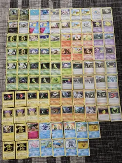95 Pokemon Card Bulk Lot Common Uncommon Authentic No Energys All From 2016 (P2) - Image 1
