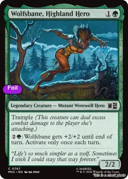 MTG Foil Wolfsbane, Highland Hero Card #767 Commander: Marvel Super Heroes NM... - Image 1