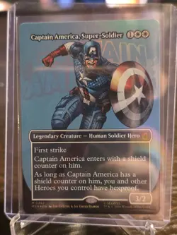 Captain America, Super-Soldier (Borderless) (0352) Marvel Super Heroes Foil - Image 1