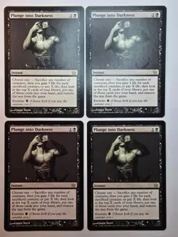 MTG - Plunge Into Darkness x4 (Playset) - 57 - Fifth Dawn (5DN) - LP/NM - Image 1