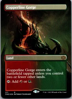 Copperline Gorge (Borderless) 371 Phyrexia: All Will Be One MTG Foil LP - Image 1
