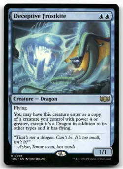 Deceptive Frostkite #19 (NM) Tarkir Dragonstorm TDC Magic MTG - Image 1