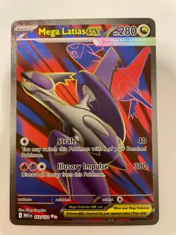 Pokemon Mega Evolution Mega Latias ex Full Art 163/132 NM In hand - English - Image 1