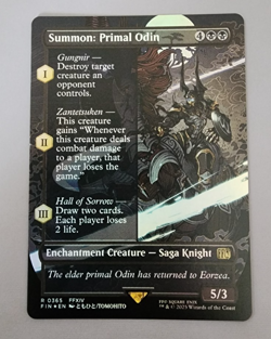 Summon: Primal Odin (Borderless) Final Fantasy Foil - Image 1