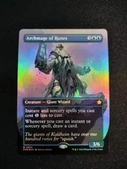 MTG Archmage of Runes Borderless Foil 0304 Foundations FDN NM - Image 1