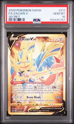 Pokemon Sword & Shield Zacian V 211 PSA 10 - Image 1