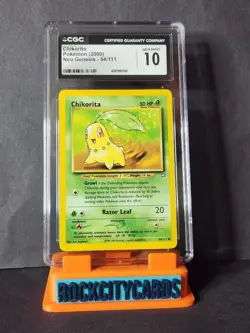 2000 Pokemon Neo Genesis #54/111 Chikorita CGC 10 Gem Mint - Image 1