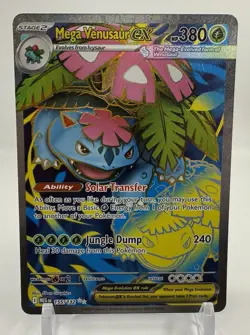 NM/M Mega Venusaur EX Full Art Pokemon TCG Mega Evolution Ultra Rare 155/132 - Image 1