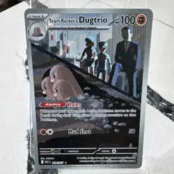 Team Rocket's Dugtrio 239/217 Illustration Rare Ascended Heroes Pokemon Holo - Image 1