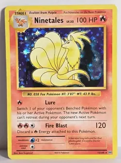 Ninetales 15/108 Holo Rare XY Evolutions 2016 Pokemon TCG Card LP - Image 1