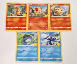 Pokemon Celebrations Lot 5 Cards 25th Anniversary Stamp McDonald's Promo Charman - Image 1