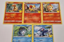 Pokemon Celebrations Lot 5 Cards 25th Anniversary Stamp McDonald's Promo Charman - Image 3