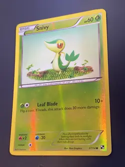 Snivy 2/114 B&W Base Set Reverse Holo - Pokemon TCG Card Black & White LP - Image 2