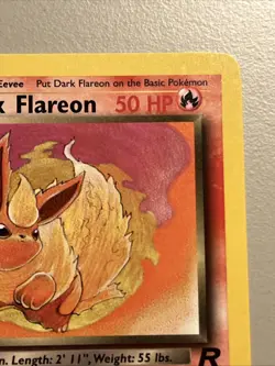 Dark Flareon 35/82 Team Rocket Pokemon Card WOTC Vintage Non Holo LP - Image 4
