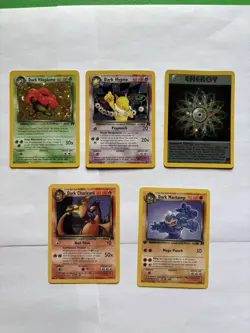WOTC Pokemon TCG 2000 EN Holo 10-Card Lot Team Rocket/Gym Challenge/Neo Genesis - Image 1