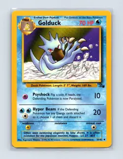 Golduck 35/62 Uncommon Fossil Pokemon Unlimited Lightly Played - Image 1