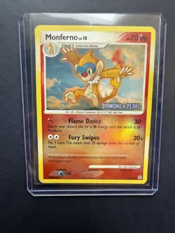 2007 Pokemon Diamond & Pearl 56 Monferno Reverse Holo Burger King Collection - Image 3