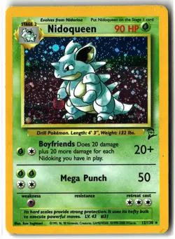 2000 Nidoqueen ⭐ 12/130 Holo Rare Base Set 2 WOTC Vintage Pokemon LP - Image 1