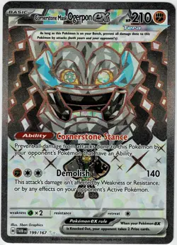 Cornerstone Mask Ogerpon ex 199/167 Twilight Masquerade Pokemon Holo NM - Image 1