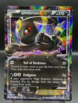 Umbreon EX 55/124 XY Fates Collide Ultra Rare Holo Pokemon TCG LP - Image 1