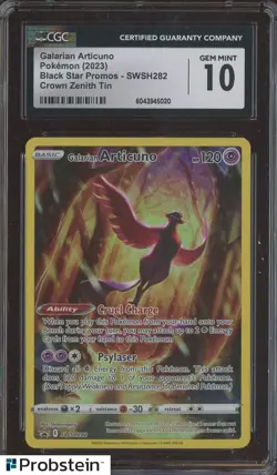 2023 Pokemon Black Star Promos SWSH282 Galarian Articuno Tin Crown Zenith CGC 10 - Image 1
