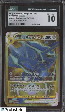 2022 Pokemon Astral Radiance #210/189 Origin Forme Dialga Vstar Holo CGC 10 - Image 1