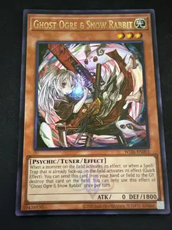Yu-Gi-Oh! Ghost Ogre & Snow Rabbit Ultra Rare WI26-EN001 NEAR MINT Winner's Pack - Image 1