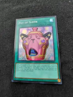 Konami Yu-Gi-Oh! Pot of Sloth 1st Edition Holo Spell Card English Secret Rare - Image 1