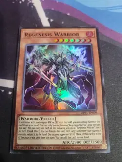 YuGiOh regenesis warrior up01-en008 super rare nm in hand - Image 1