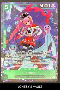 2026 ONE PIECE THE AZURE SEA'S SEVEN PERONA OP14-033 SUPER RARE - Image 2